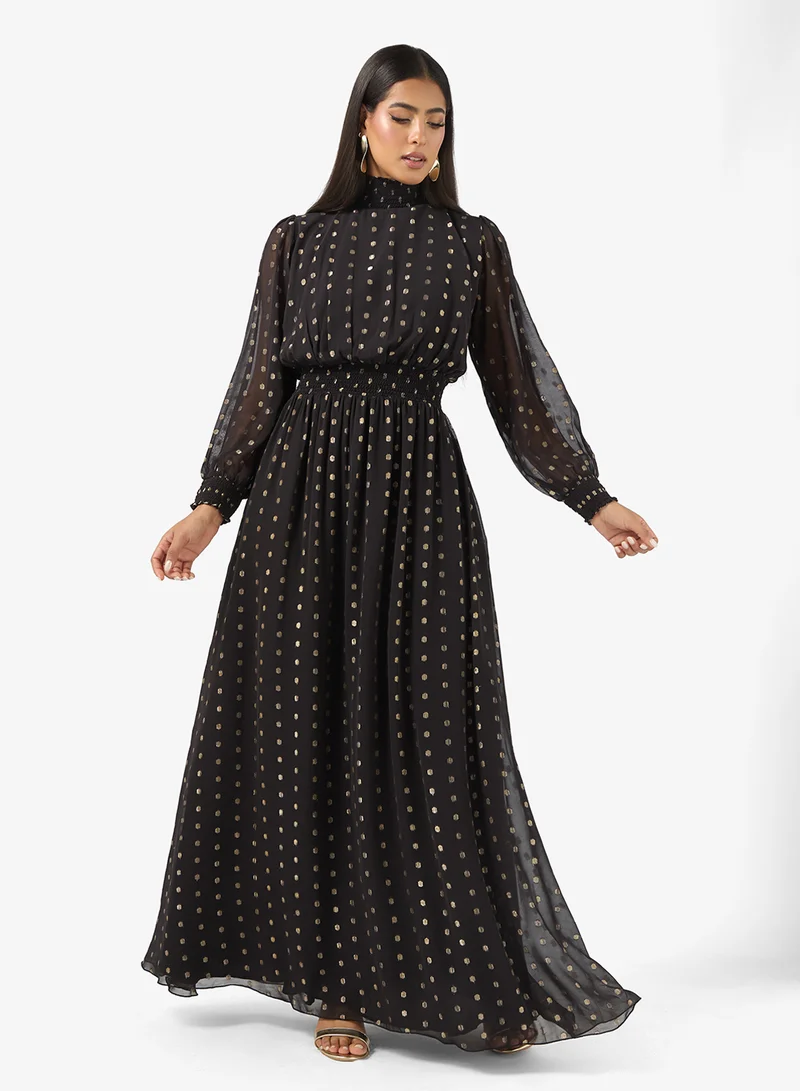 High Neck Maxi Dress