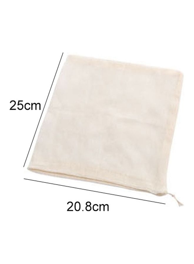 NIBEMINENT 20-Piece Soup Gauze Drawstring Filter Bag White 25 x 20.8cm - Image 2
