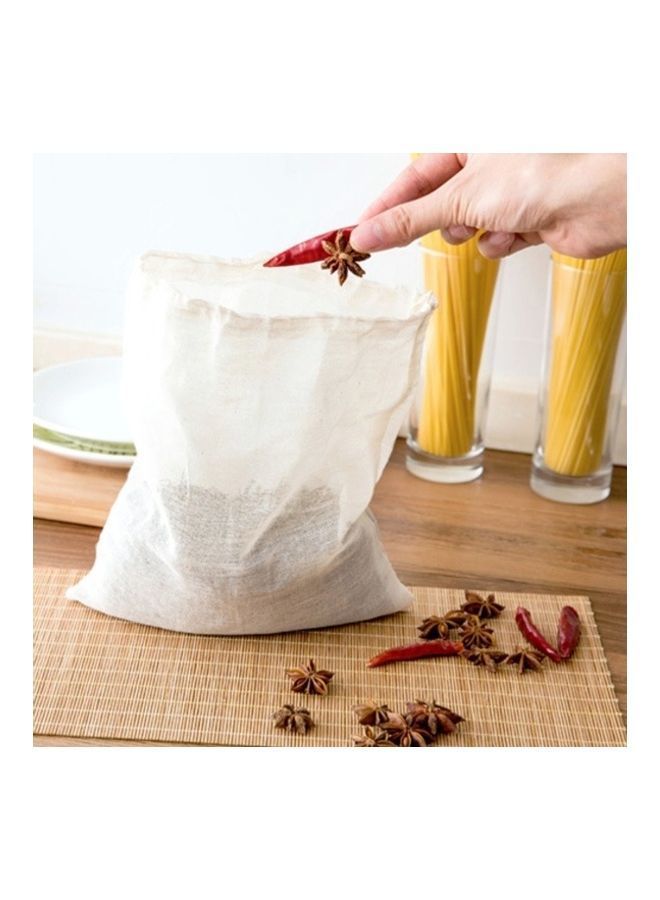 NIBEMINENT 20-Piece Soup Gauze Drawstring Filter Bag White 25 x 20.8cm - Image 5