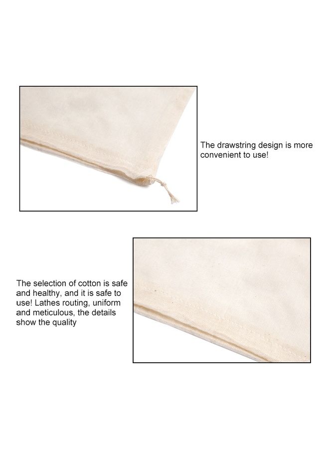 NIBEMINENT 20-Piece Soup Gauze Drawstring Filter Bag White 25 x 20.8cm - Image 3