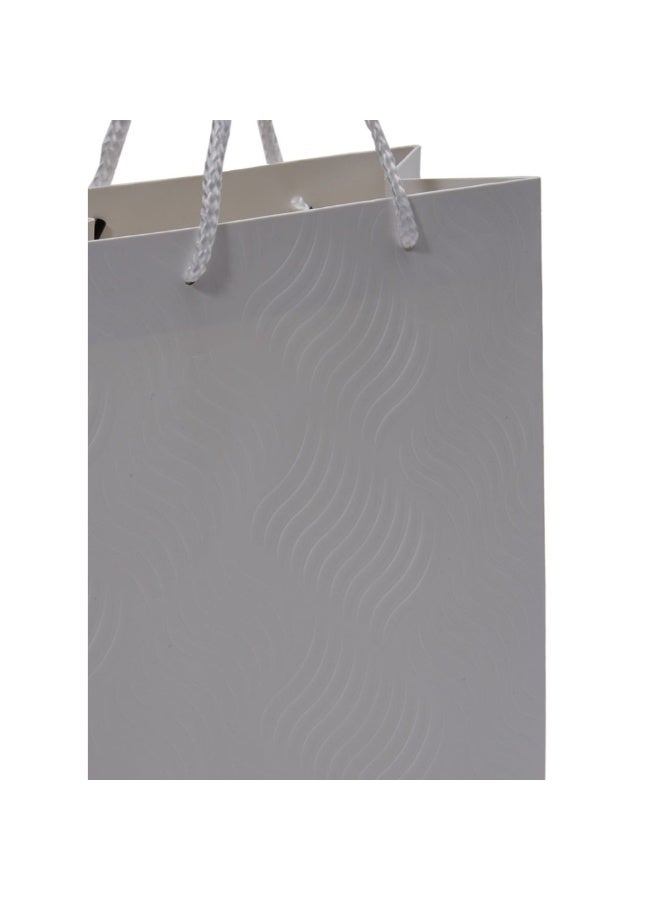 12-Piece Plain Gift Bag Grey - Image 2