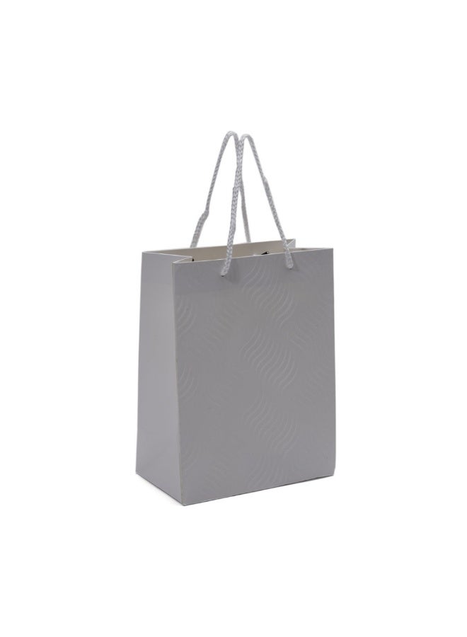 12-Piece Plain Gift Bag Grey - Image 3