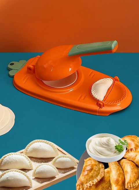 2 in 1 Dumpling Maker And Dough Presser, Dough Pressing And Wrapping Modern Dumpling Tool, Perfect For Making Katayef, Fatayer, Wonton, Empanada, Pierogies, Ravioli And Much More, Convenient and Quick