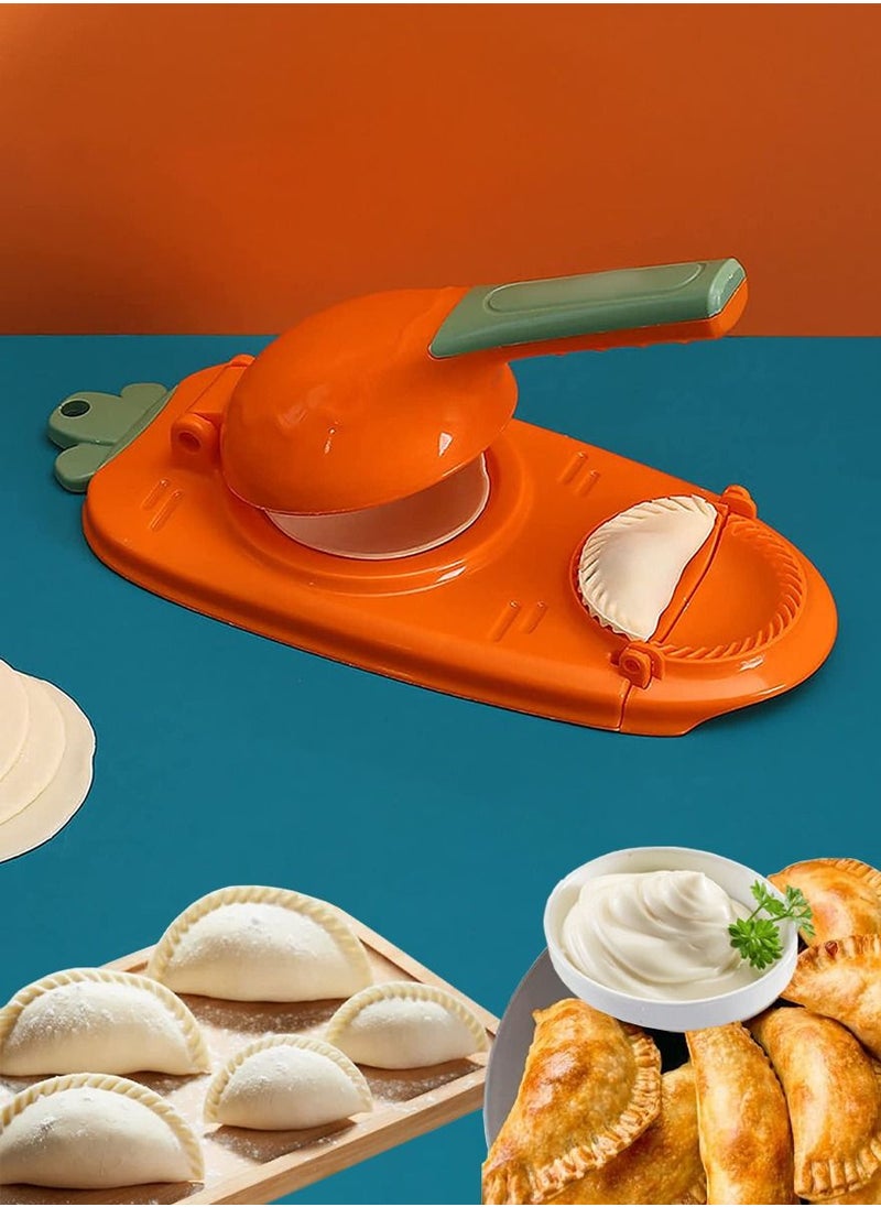 ISHWAZ - 2 in 1 Dumpling Maker And Dough Presser, Dough Pressing And Wrapping Modern Dumpling Tool, Perfect For Making Katayef, Fatayer, Wonton, Empanada, Pierogies, Ravioli And Much More, Convenient and Quick - Image 1