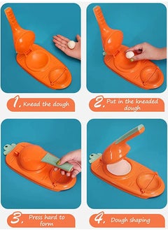 ISHWAZ 2 in 1 Dumpling Maker And Dough Presser, Dough Pressing And Wrapping Modern Dumpling Tool, Perfect For Making Katayef, Fatayer, Wonton, Empanada, Pierogies, Ravioli And Much More, Convenient and Quick  - Image 2