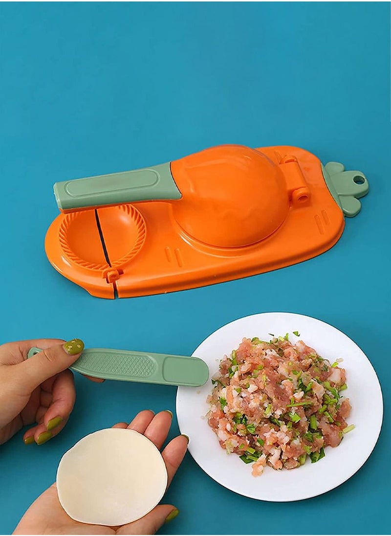 ISHWAZ - 2 in 1 Dumpling Maker And Dough Presser, Dough Pressing And Wrapping Modern Dumpling Tool, Perfect For Making Katayef, Fatayer, Wonton, Empanada, Pierogies, Ravioli And Much More, Convenient and Quick - Image 1