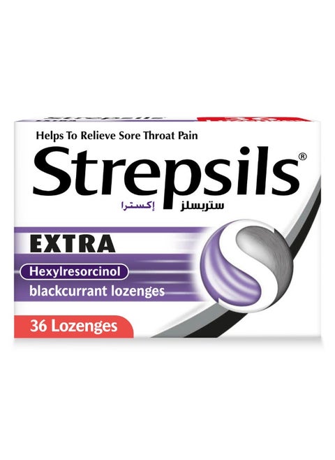 Extra Blackcurrant Lozenges 36s