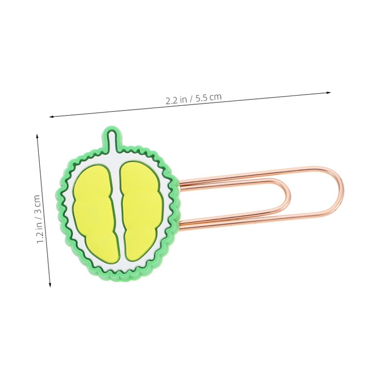 Fruit Shaped Paper Clips 10pcs Set Multicolor Bookmarks for Office School Organizing - Image 3