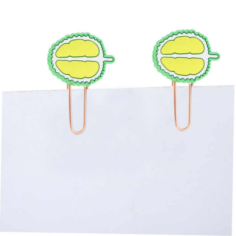 Fruit Shaped Paper Clips 10pcs Set Multicolor Bookmarks for Office School Organizing - Image 5