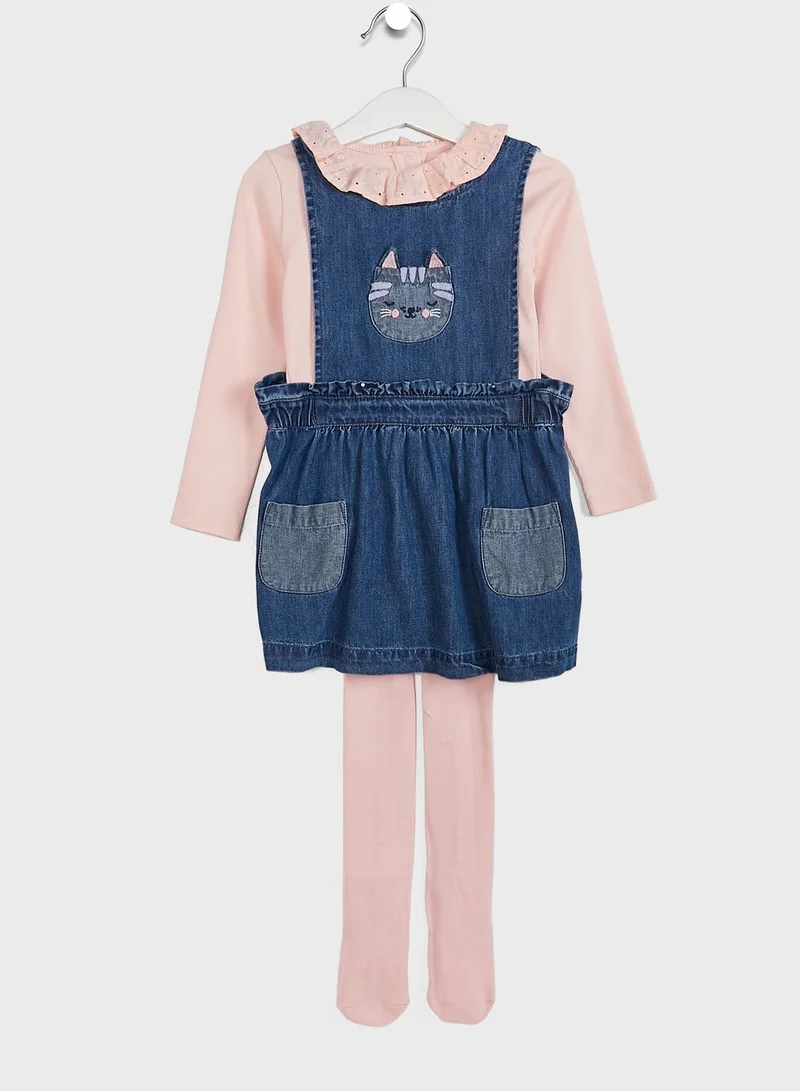 mothercare Kids Denim T-Shirt & Tight Set
