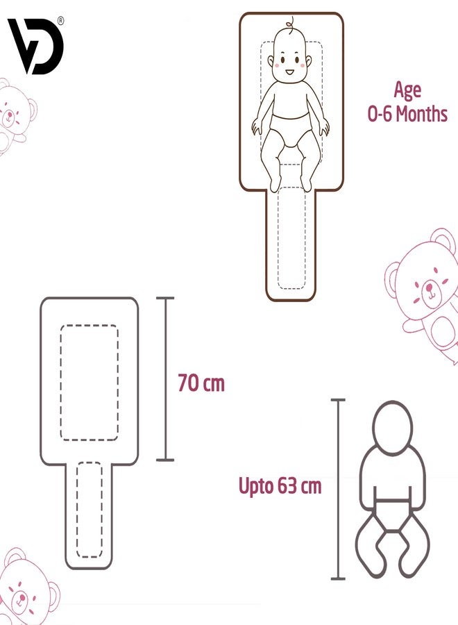 فوي دروب كيس نوم للأطفال من فوي دروب، ناعم ومخملي، عش حمل للأطفال حديثي الولادة مع غطاء رأس وسحاب، غطاء دافئ للرضع مناسب لفصل الشتاء والسفر وعربة الأطفال والاستخدام المنزلي، تصميم أرنب، مريح للأولاد والبنات (وردي) - Image 5