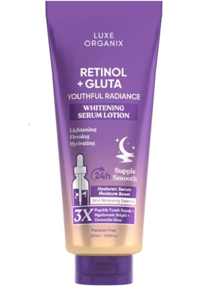 LUXE ORGANIX Luxe Organix Retinol + Gluta Youthful Radiance Whitening Serum Lotion - 350ml  - Image 1