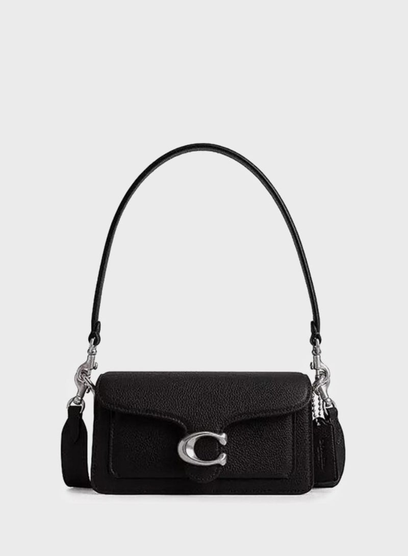 كوتش حقيبة كتف تابى جلد مصقول بحجم - Image 1