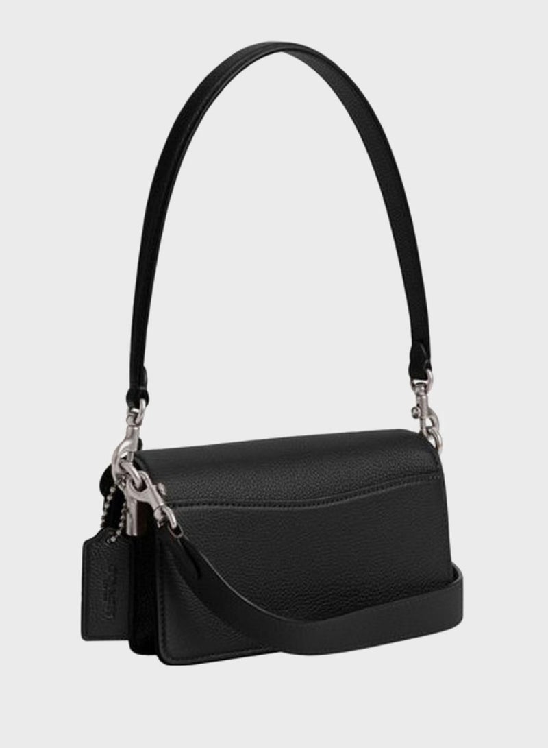 كوتش حقيبة كتف تابى جلد مصقول بحجم - Image 2