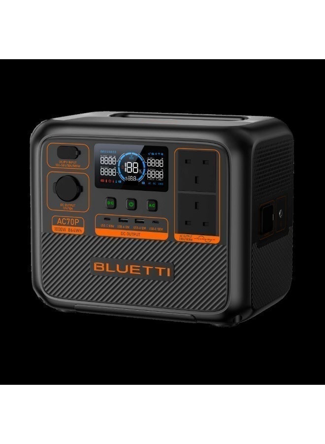 بلويتي 1,000 واط | محطة طاقة متنقلة Premium 80 (AC70P) | بطارية 864 واط ساعة - Image 5