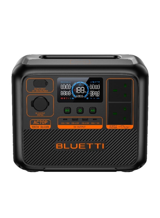 Bluetti 1,000W | Portable Power Station (AC70P) | 864Wh - Image 4