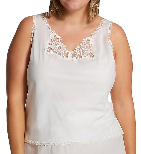 Shadowline Women's Cotton Batiste Camisole, 4536, Ivory, 40 - Image 3