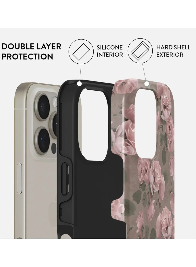 بورجا حافظة Burga iPhone 16 Pro Max، غلاف صلب مكون من قطعتين + جزء داخلي من مادة TPU، ممتص للصدمات، يمكن الوصول إلى جميع المنافذ، إطار مرتفع لحماية الشاشة والكاميرا، طباعة عالية الجودة لا تبهت أبدًا، بريق عتيق