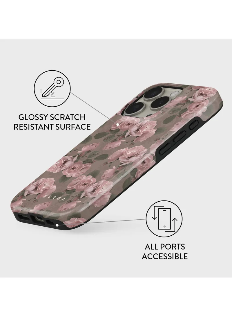 بورجا حافظة Burga iPhone 16 Pro Max، غلاف صلب مكون من قطعتين + جزء داخلي من مادة TPU، ممتص للصدمات، يمكن الوصول إلى جميع المنافذ، إطار مرتفع لحماية الشاشة والكاميرا، طباعة عالية الجودة لا تبهت أبدًا، بريق عتيق