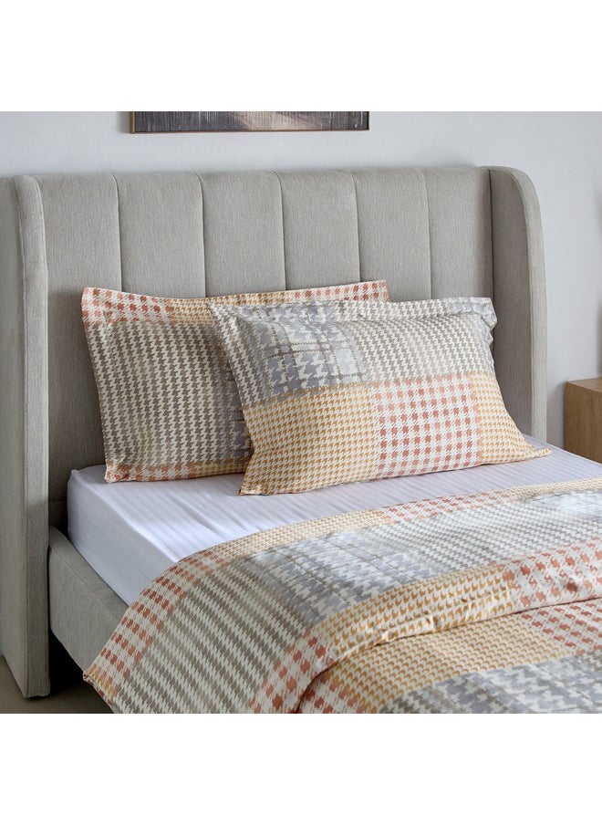 Home Box Houston Veilth 3-Piece Printed Cotton Twin Duvet Quilt Cover Set 220 x 150 cm  - Image 2
