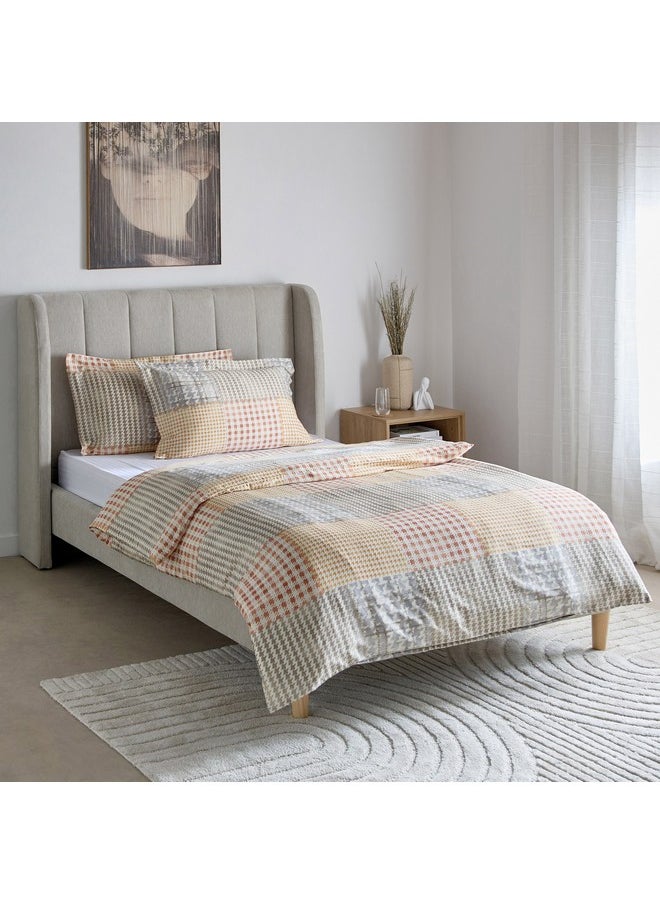 Home Box Houston Veilth 3-Piece Printed Cotton Twin Duvet Quilt Cover Set 220 x 150 cm  - Image 1