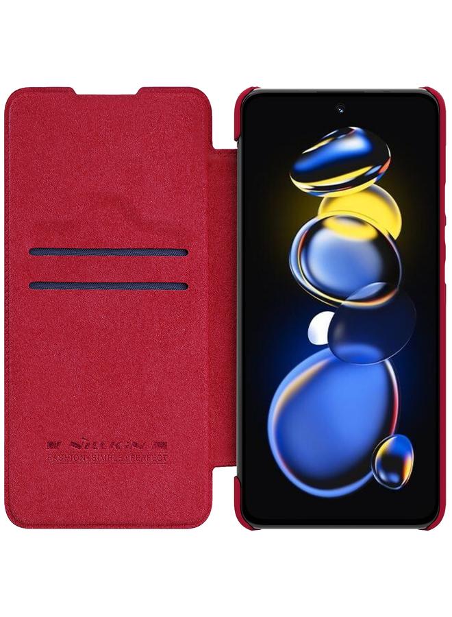 Nillkin Case For Xiaomi Redmi Note 11T Pro/11T Pro+ 5G/Poco X4 GT 5G QIN Series Crazy Horse Texture Leather Phone Case - Image 4