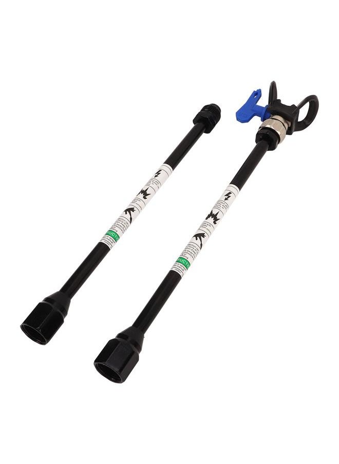 Thoraya 2PCS Spray Extension Rod G7/8 14 Stainless Steel Sprayer Tip Extension Pole Replacement for Home Black  - Image 3