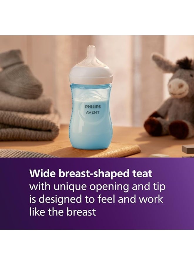 Avent Philips Avent Baby Bottle – 260ml with Natural Response Teat, Easy & Comfortable Feeding, Blue - Image 5