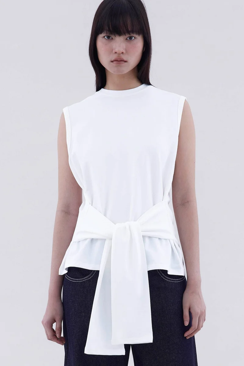ذا اديتورز ماركت Savine Tie-Waist Relaxed Tee