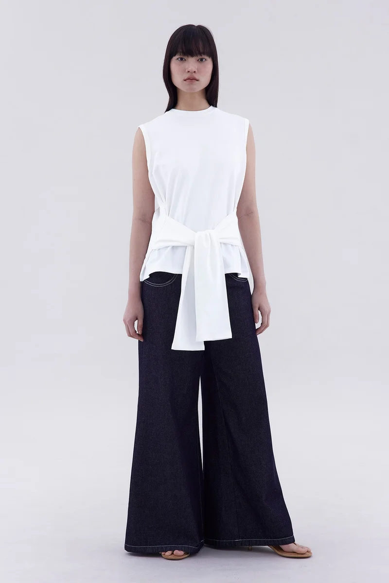ذا اديتورز ماركت Savine Tie-Waist Relaxed Tee