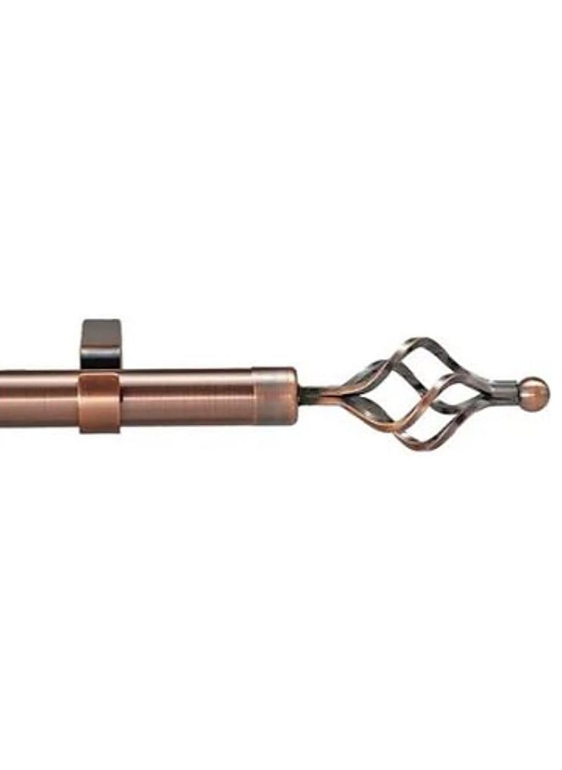 DubaiGallery Roman Pole Style Extendable Curtain Rod, Metal Single Rod Window Treatment Rod Drapery Rod  - Image 2