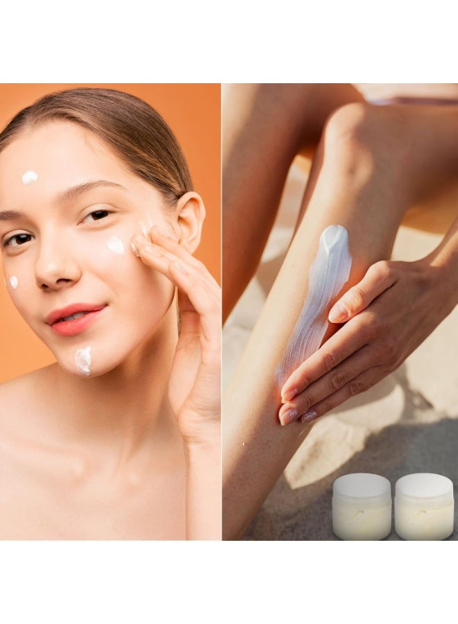 4 Pieces Round Clear Wide Mouth Leak Proof Plastic Container Jars with Lids for Travel Storage Makeup Beauty Products Face Creams Oils Salves Ointments DIY Making or Others, Clear, 2 Ounce - Image 4