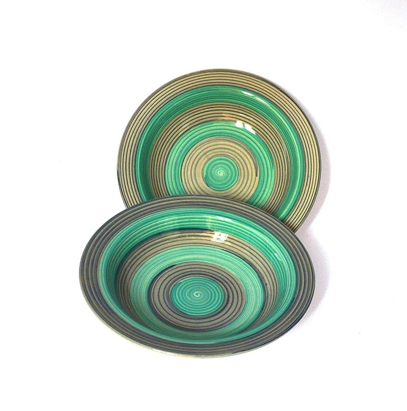 VolCraft Ceramic Pasta Plate | Soup Plate | Snack Plate | Size 7 inch | Microwave Safe, Oven Safe | Set of 4 Plates - Image 2