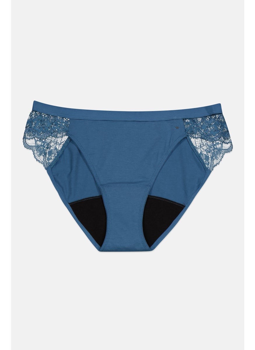 TRIUMPH Women Textured Pull On Briefs, Blue  - Image 1