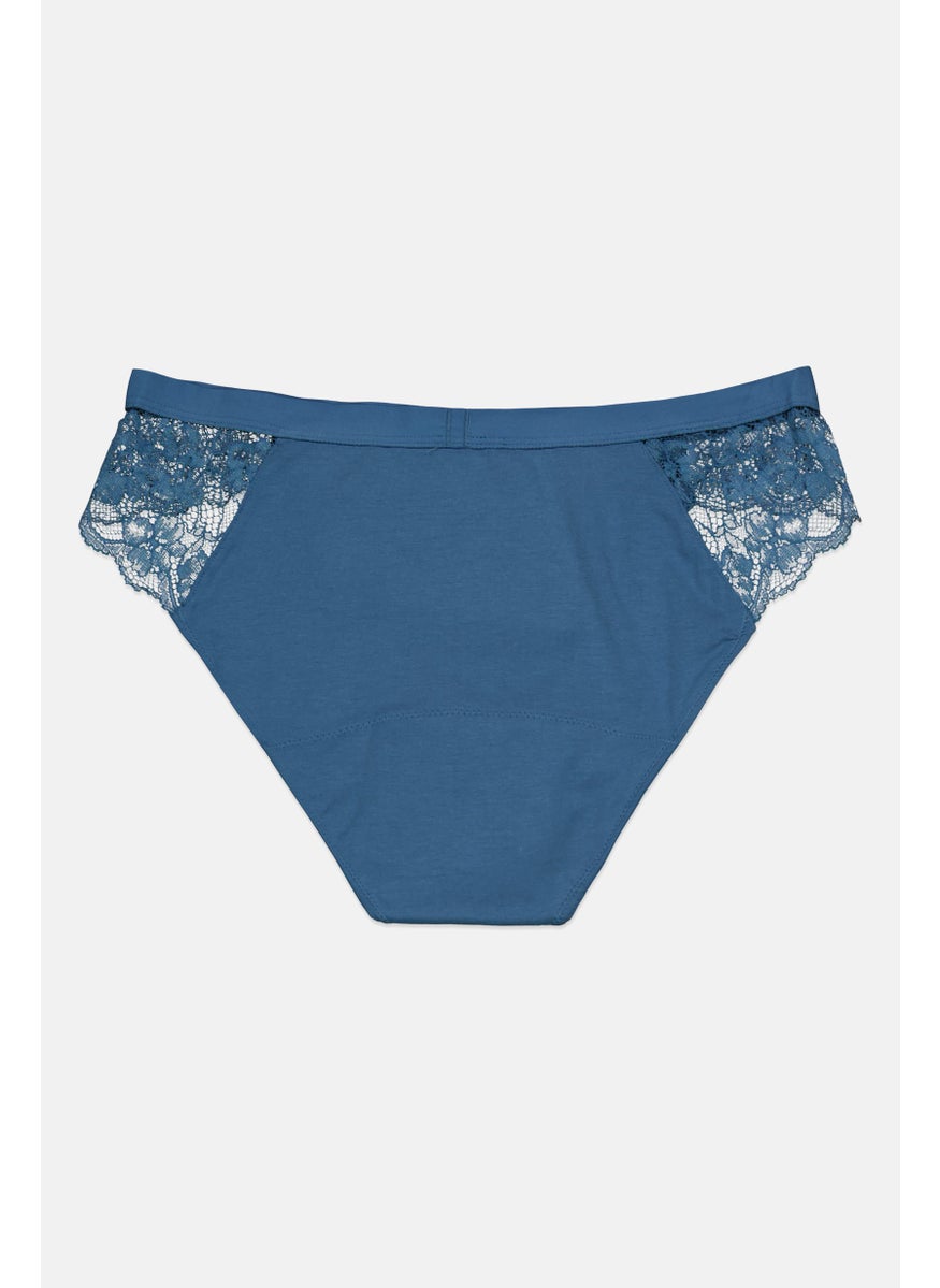 TRIUMPH Women Textured Pull On Briefs, Blue  - Image 2