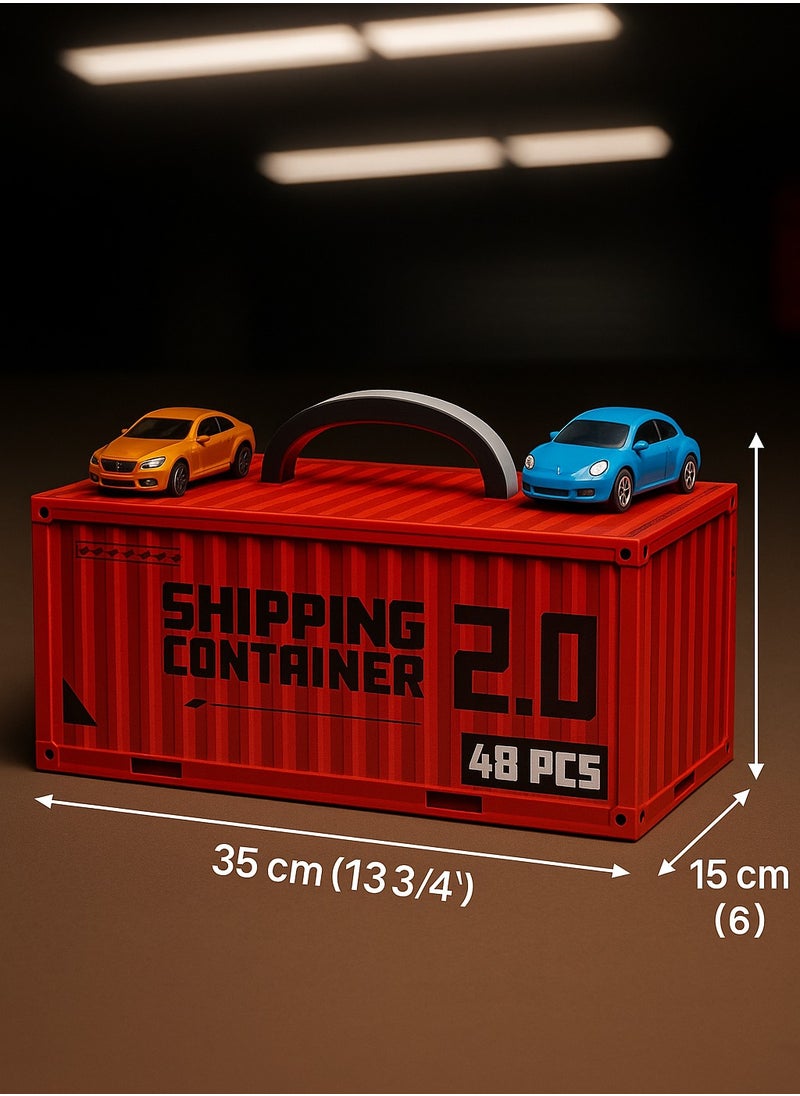F.A.M.S Die-Cast Car Toy Set for Kids – 48 Unique Mini Metal Cars with Garage Storage Case – Educational & Fun Toy for Boys and Girls Ages 3+  - Image 3