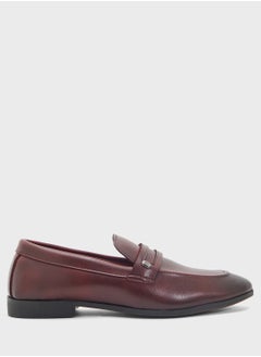 Robert Wood Clasisic Saddle Detail Formal Loafer Slip Ons  - Image 1