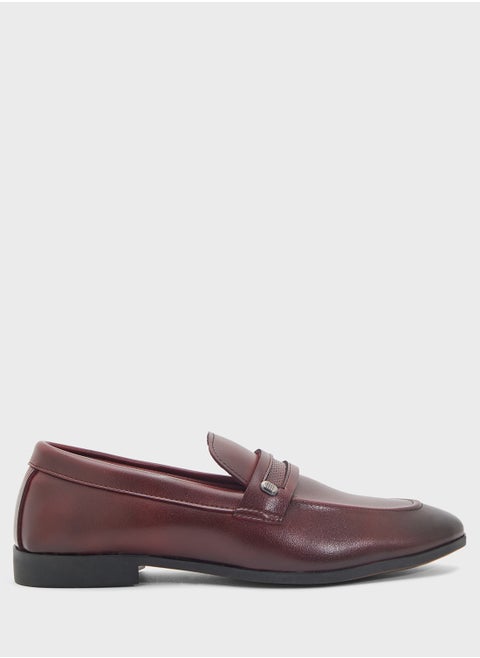 Clasisic Saddle Detail Formal Loafer Slip Ons