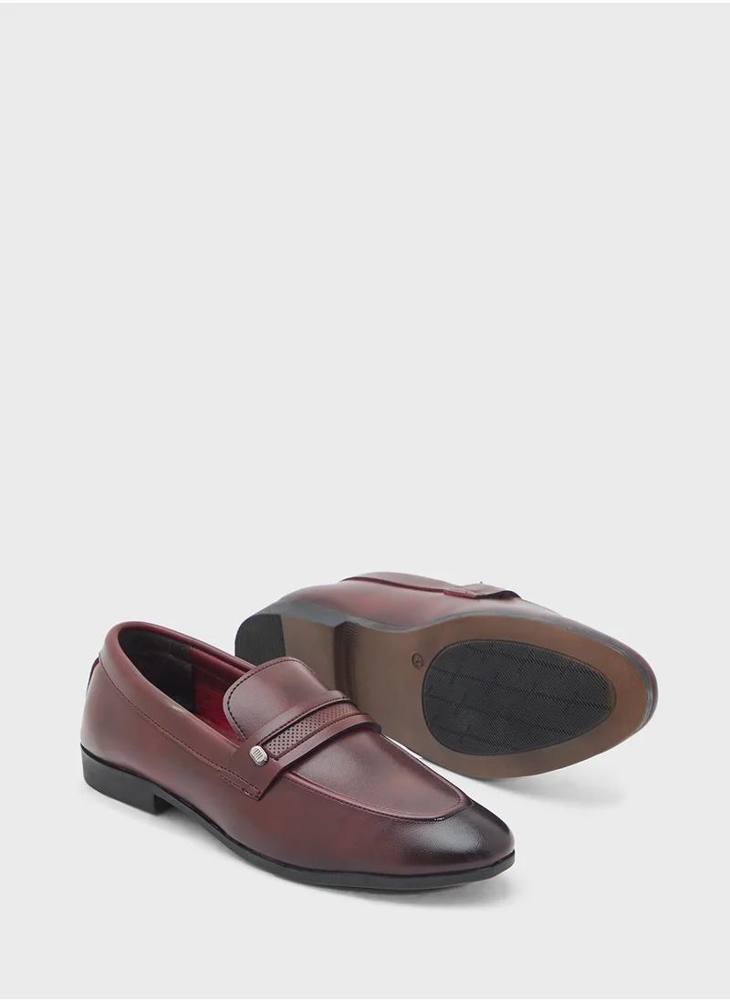 Robert Wood Clasisic Saddle Detail Formal Loafer Slip Ons