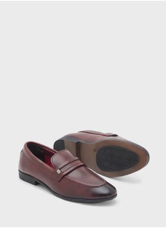 Robert Wood Clasisic Saddle Detail Formal Loafer Slip Ons  - Image 3