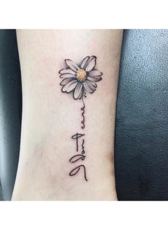 ORiTi 1 sheet Waterproof Daisy Flower Pattern Temporary Tattoo for Women and Men - Lasts 2-7 Days  - Image 5