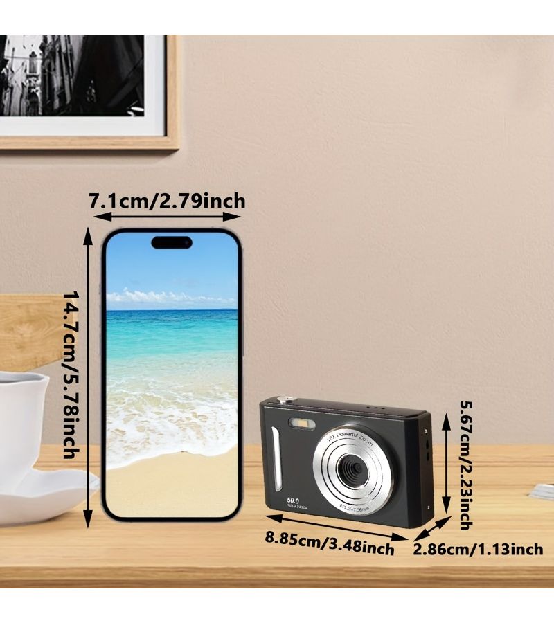 White CCD Retro Digital Camera HD Dual Lens For Travel Photography Video - Image 4