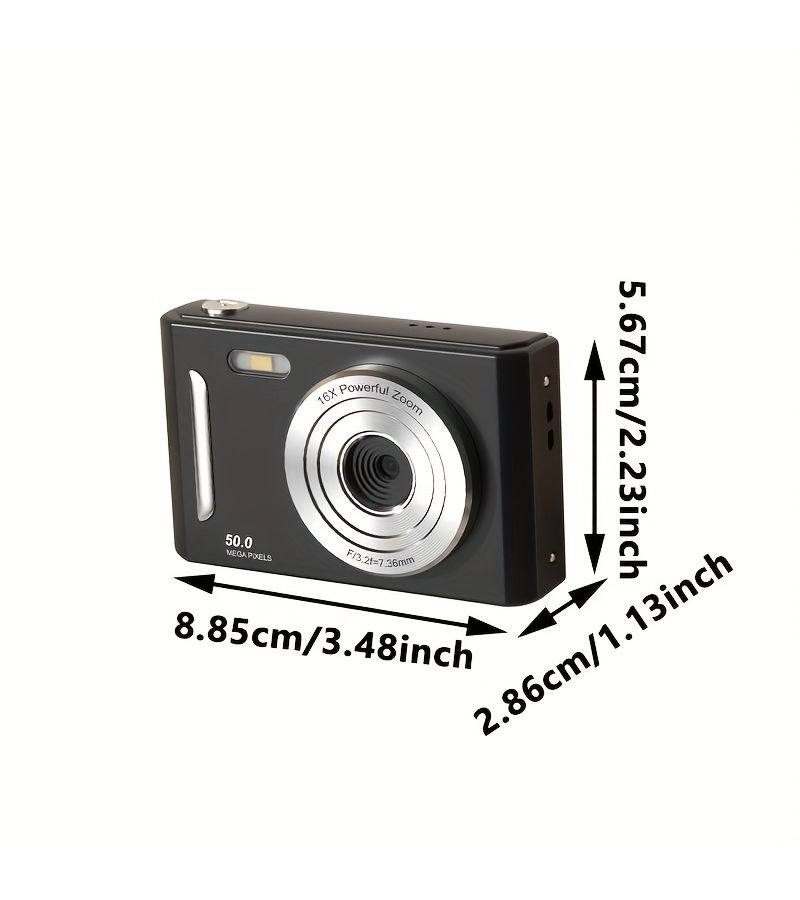 White CCD Retro Digital Camera HD Dual Lens For Travel Photography Video - Image 1