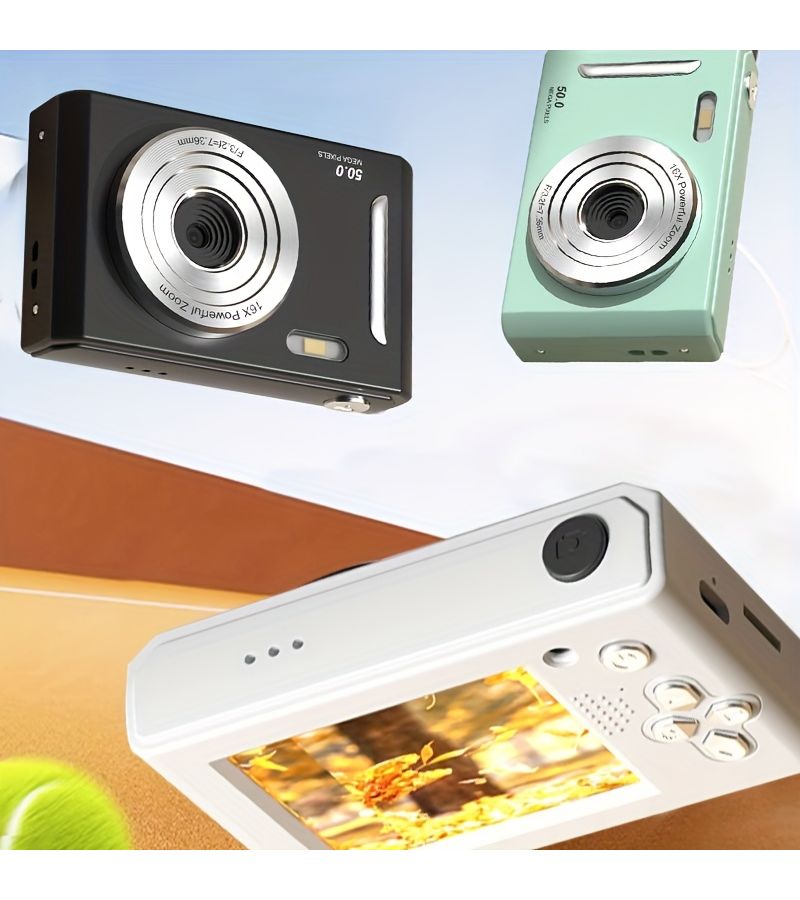White CCD Retro Digital Camera HD Dual Lens For Travel Photography Video - Image 5