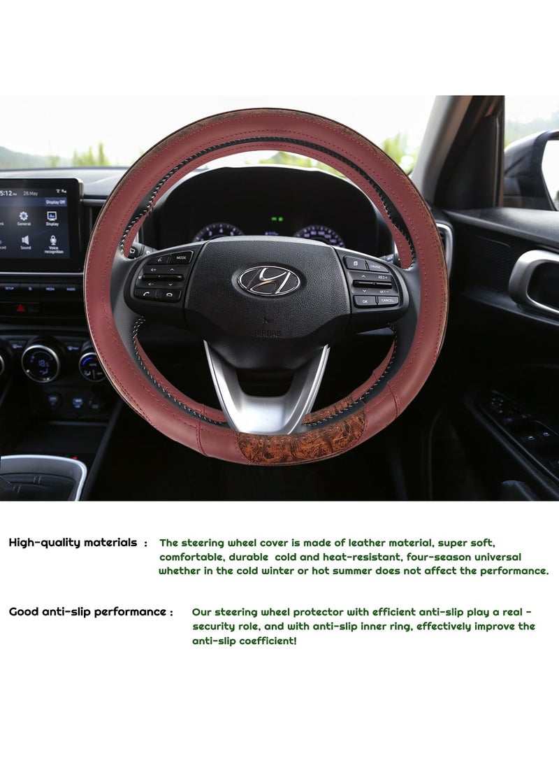 3XR Car Steering Cover Good Grip Dual Tone Steering Wheel Cover Decoration For Universal Cars 3XR-H3144 - Image 5
