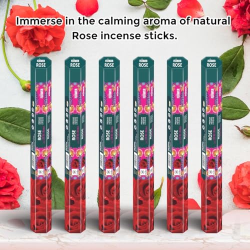 Chakra Red Rose Incense Sticks – 120 Count (6 Boxes) Romantic Floral Aroma for Love, Cleansing, Relaxation, & Meditation Long-Lasting Natural Incense for Home Fragrance & Spiritual Rituals - Image 4