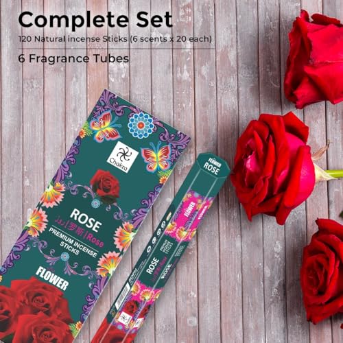 Chakra Red Rose Incense Sticks – 120 Count (6 Boxes) Romantic Floral Aroma for Love, Cleansing, Relaxation, & Meditation Long-Lasting Natural Incense for Home Fragrance & Spiritual Rituals - Image 2