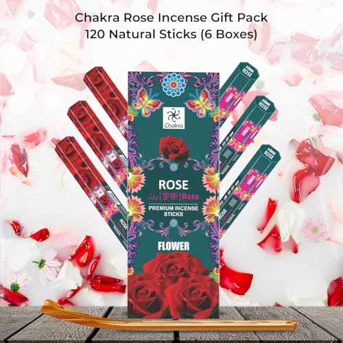 Chakra Red Rose Incense Sticks – 120 Count (6 Boxes) Romantic Floral Aroma for Love, Cleansing, Relaxation, & Meditation Long-Lasting Natural Incense for Home Fragrance & Spiritual Rituals - Image 3