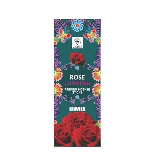 Chakra Red Rose Incense Sticks – 120 Count (6 Boxes) Romantic Floral Aroma for Love, Cleansing, Relaxation, & Meditation Long-Lasting Natural Incense for Home Fragrance & Spiritual Rituals - Image 1