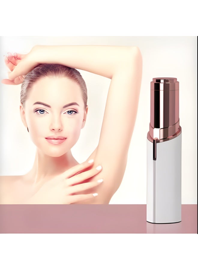 VIO Womens Flawless Facial Hair Remover Eyebrow Trimmer Painless Precision Electric Razor for Face Rechargeable Lipstick Style Trimmer with LED Light for Lips Nose Chin Facial Hair Dermaplaning Tool Painless Precision Lipstick Style Razor Shaver Portable USB Rechargeable Gentle Hair Removal Device for Travel Gift for Women - Image 2